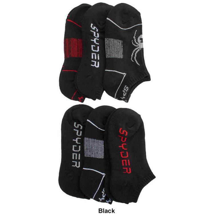 Boys (8-20) Spyder 6pk. No Show Socks