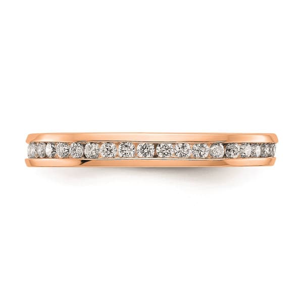Pure Fire 14kt. Rose Gold Lab Grown Eternity Band - image 