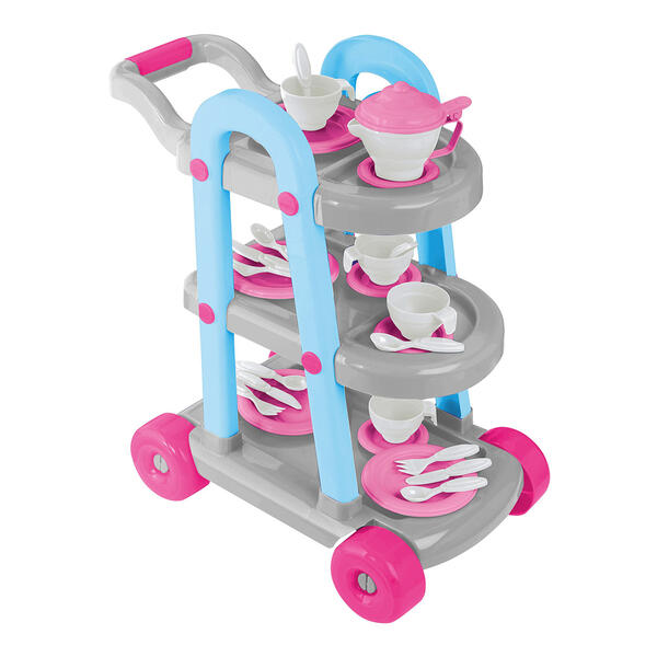 American Plastic Toys 26pc. Tea Cart - image 