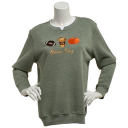 Petite Hasting & Smith Fall Game Day Fleece Sweatshirt