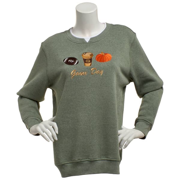 Plus Size Hasting & Smith Fall Game Day Fleece Sweatshirt - image 