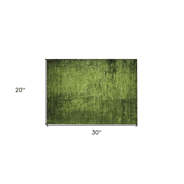 HomeRoots Green Abstract Non Skid Indoor Outdoor Accent Rug