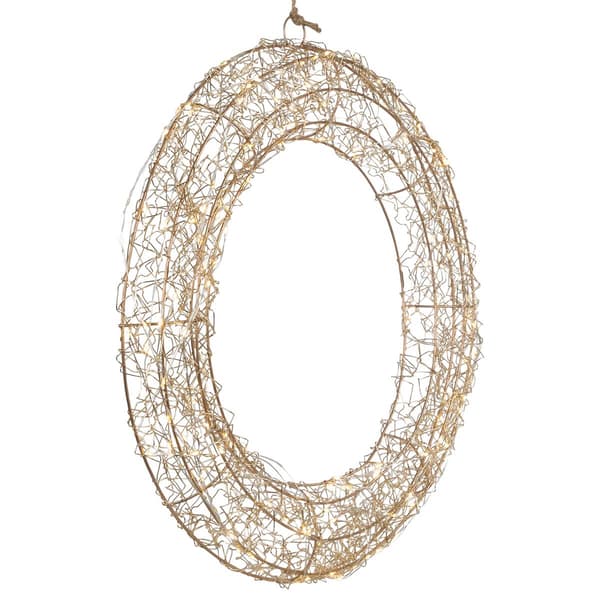 Northlight Seasonal 18in. LED Gold Wire Wreath