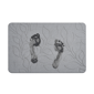 VCNY Home Grey Carved Leaves Diatomite Stone Bath Mat - image 1
