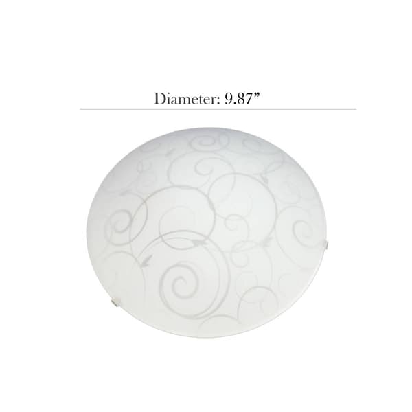 Simple Designs Round Flushmount Scroll Swirl Design Ceiling Light