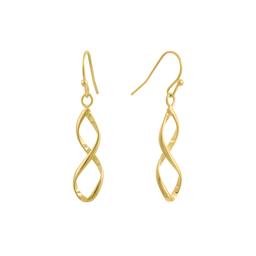 Athra Gold Over Brass Twisted Drop Earrings