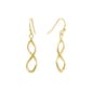 Athra Gold Over Brass Twisted Drop Earrings - image 1