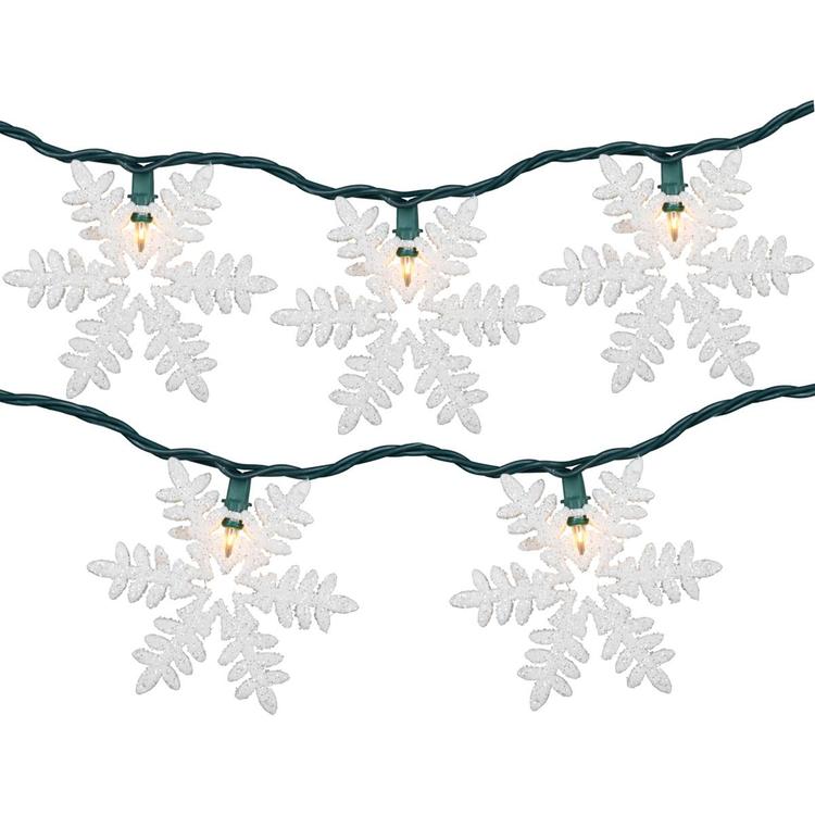 Northlight Seasonal 6ft. Glittered Snowflake Christmas Light Set