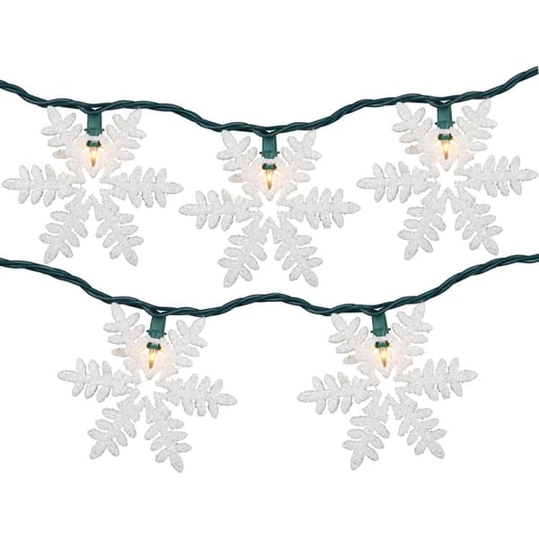 Northlight Seasonal 6ft. Glittered Snowflake Christmas Light Set