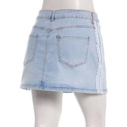 Juniors No Comment Mid Rise Lace Side Stripe Skirt