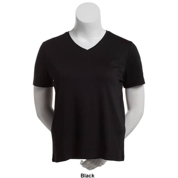 Petite Hasting & Smith Short Sleeve Solid V-Neck Tee