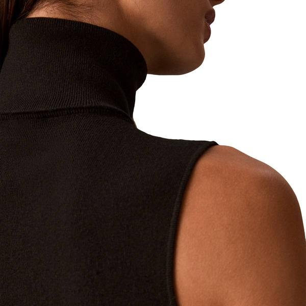 Womens Calvin Klein Sleeveless Turtleneck Draped Front Sweater