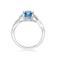 10kt. White Gold Cushion London Blue Topaz Ring - image 2