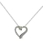 Sterling Silver Cubic Zirconia Heart Necklace - image 1