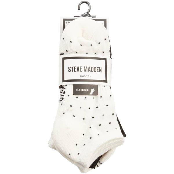 Womens Steve Madden 6pk. Pin Dot Low Cut Socks - image 