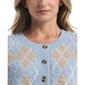 Womens Rafaella® Short Sleeve Argyle Cardigan - image 4