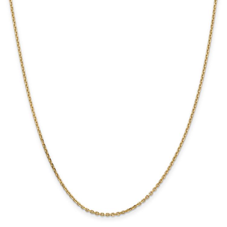 Gold Classics(tm) 1.65mm. Solid Diamond Cut Cable Necklace