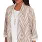 Womens Alfred Dunner Urban Legend Chevron Two In One Blouse - image 5