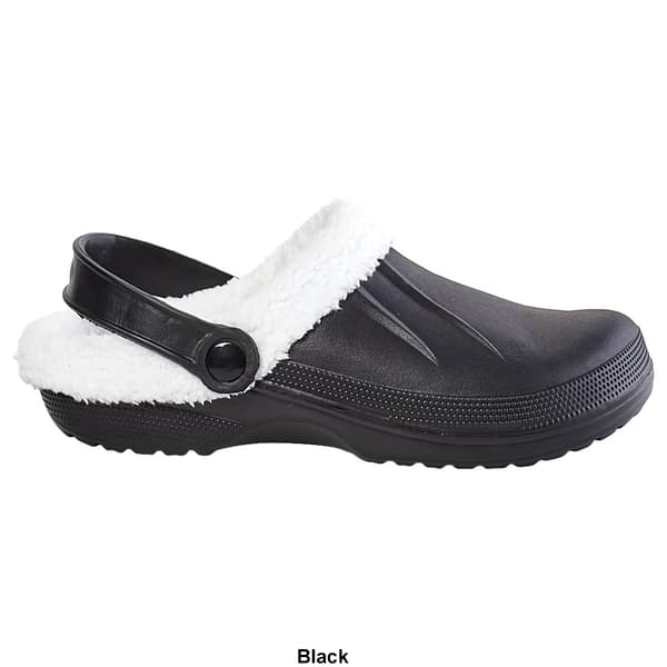Womens Ella & Joy Faux Fur Lined Clogs