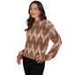 Petite Skye''s the Limit Wild Romance Zig Zag Textured Sweater - image 3