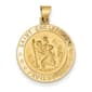 Unisex Gold Classics&#40;tm&#41; 14kt. Gold Saint Christopher Medal Pendant - image 1