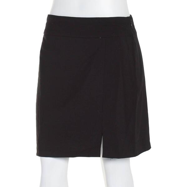 Juniors Leighton Solid Millennium Front Slit Pencil Skirt - image 
