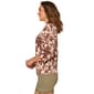 Womens Democracy 3/4 Dolman Blouson Sleeve Leaf Sweater - image 3
