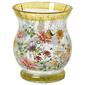 Transpac Yellow Summer Flower Crackle Votive - image 1