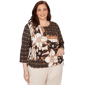 Plus Size Alfred Dunner Seville Floral Geometric Patchwork Side - image 1