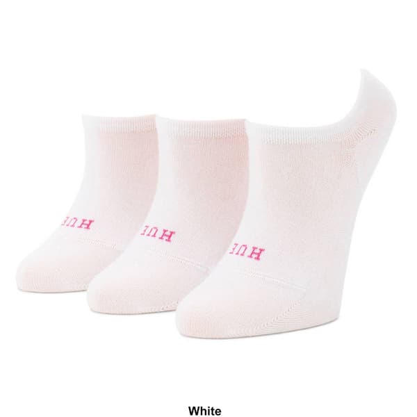 Womens HUE&#174; White 3pk. Perfect Sneaker Liner Socks