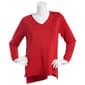 Womens Tint & Shadow Long Sleeve V-Neck Lurex Pullover Sweater - image 1