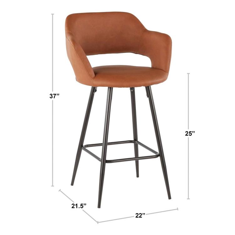 LumiSource Margarite Contemporary Counter Stools - Set of 2
