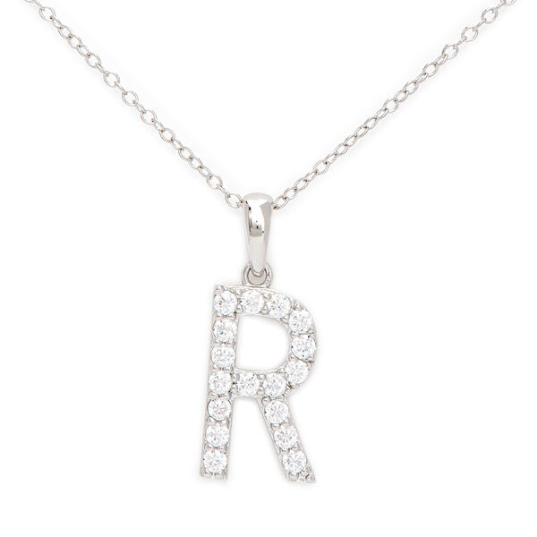 Gianni Argento Silver Initial Pendant Necklace - R - image 