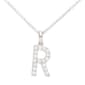 Gianni Argento Silver Initial Pendant Necklace - R - image 1