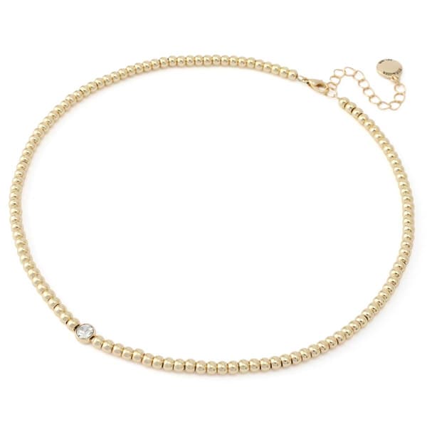 Steve Madden Beaded Stone Choker Necklace