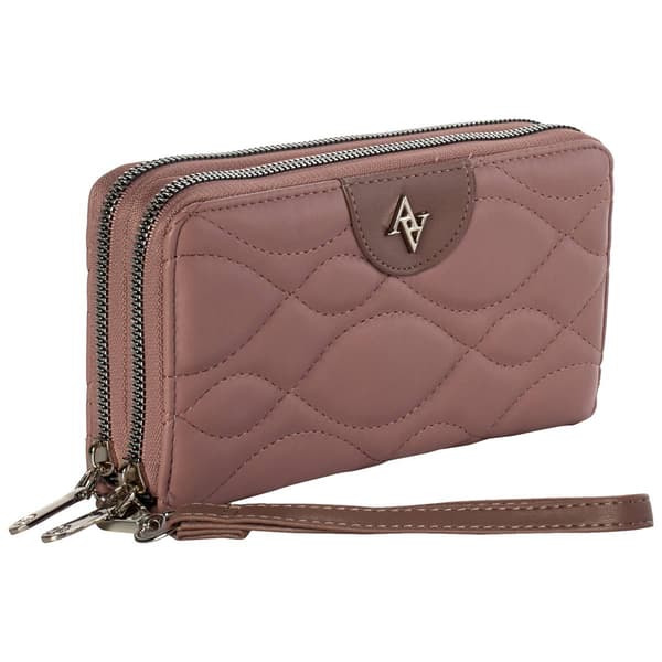Womens Adrienne Vittadini Quilted Double Wallet