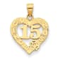 Gold Classics&#40;tm&#41; 14kt. Quince Anos Heart Frame Pendant - image 1