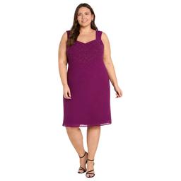 Plus Size R&M Richards Long Sleeve Bead Jacket Dress