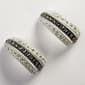 Marsala Marcasite with Clear Crystal J-Hoop Earrings - image 1