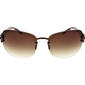 Womens Ashley Cooper™ Metal Half Rimless Rectangle Sunglasses - image 2