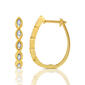 Diamond Classics&#8482; 1/10ctw. Diamond Yellow Hoop Earrings - image 3