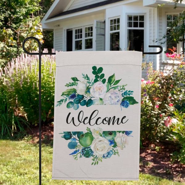 Northlight Seasonal Mixed Florals Welcome Garden Flag