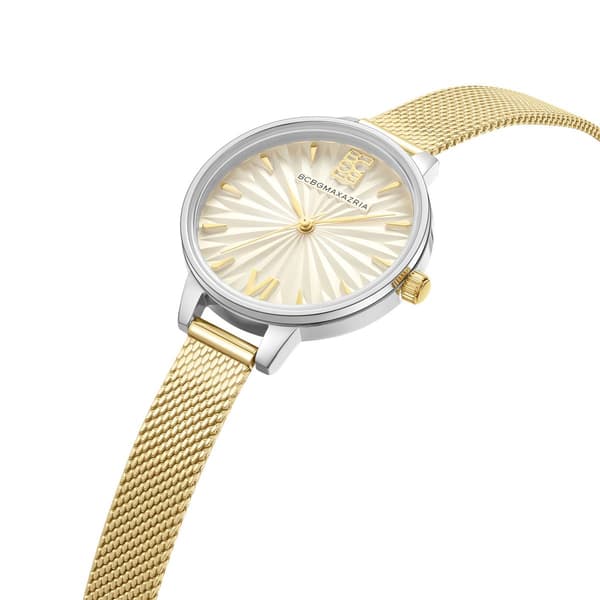 Womens BCBG Maxazria Gold-Tone/Champagne Watch-BAWLG0001203