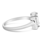 Haus of Brilliance 1/5ctw Princess Cut Diamond Halo Promise Ring - image 2