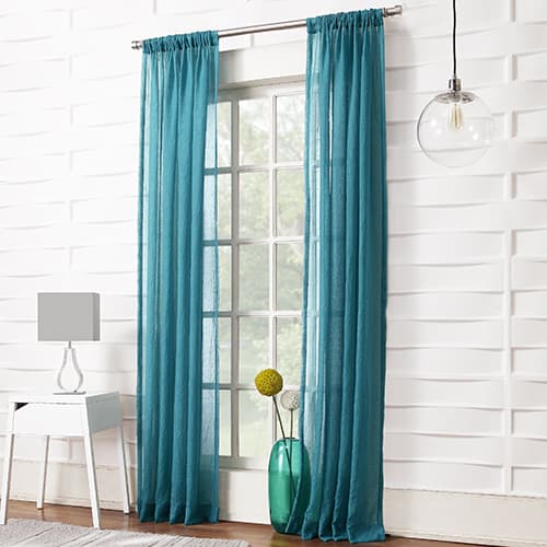 No. 918 Aubree Solid Sheer Rod Pocket Panel Curtain