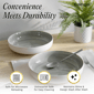 Sango Resona Moss/Cream Large Ceramic Serving Bowl - Set of 2 - image 4
