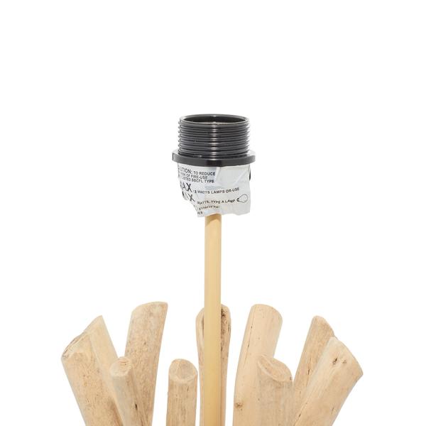 9th & Pike® Beige Wood Rustic Table Lamp
