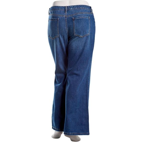 Juniors Celebrity Pink Mid Rise Baggy Flare Jeans