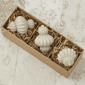 Seasonal LLC Gesso Finial Glass Christmas Ornaments - Set of 3 - image 2