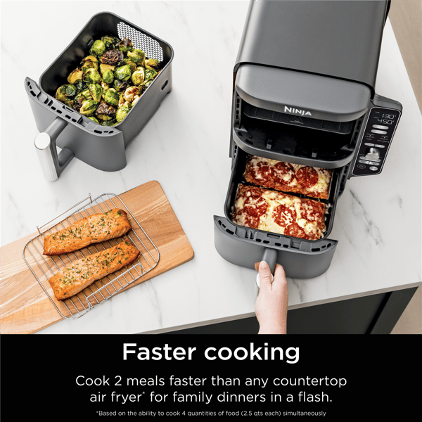 Ninja® DoubleStack XL 6-in-1 2-Basket Space Saving Air Fryer